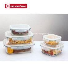 Glass Food Container Lunch Box With Vent Lid